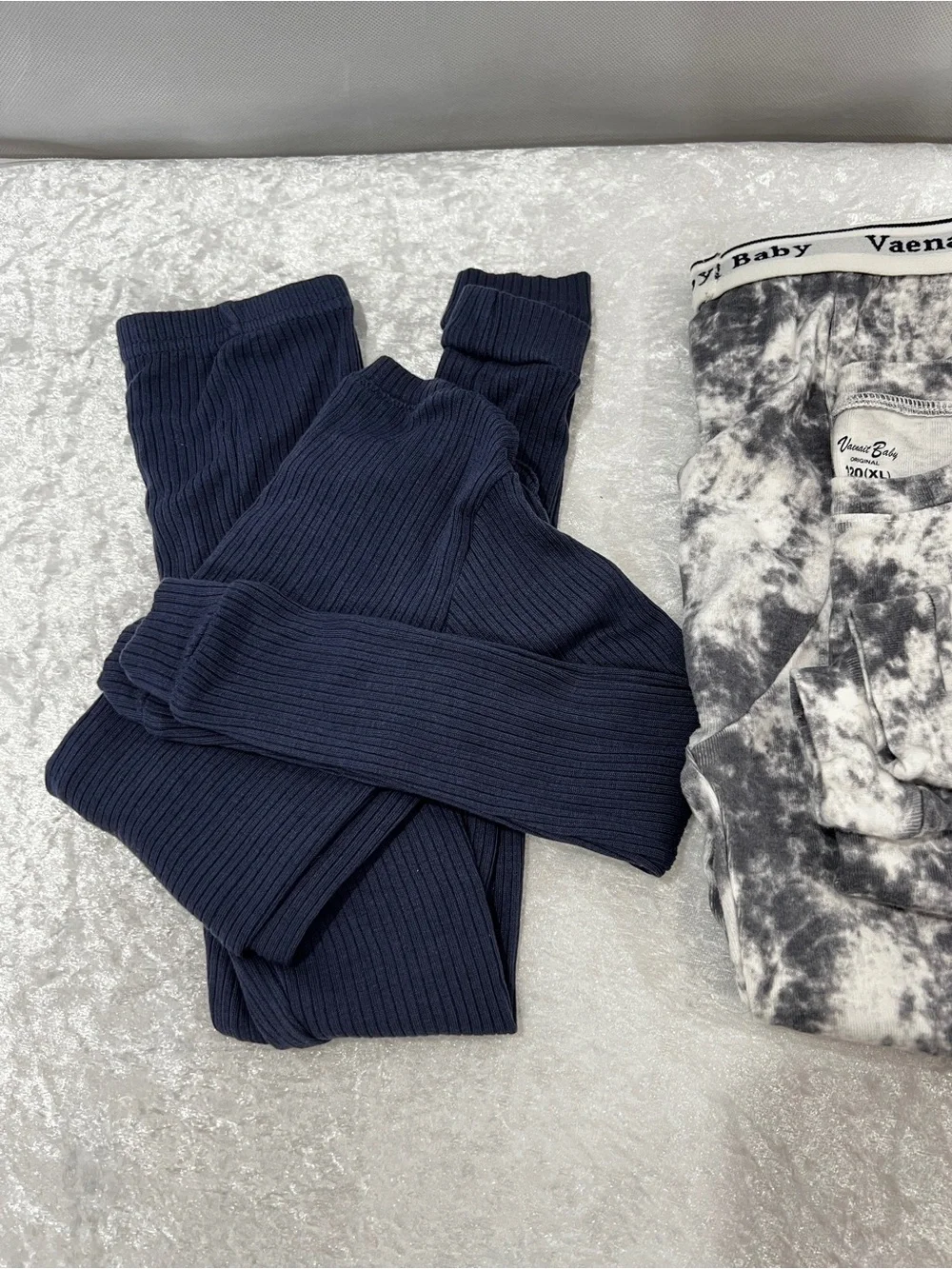 Vaenait Baby Lot of 2 set pajama boy's blue and gray tie-dye size 6/7 Years